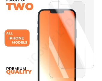 IPhone 15 14 13 12 11 Pro Max Plus X XR XS Tempered Glass Screen Protector-Pack of 2-Premium Quality