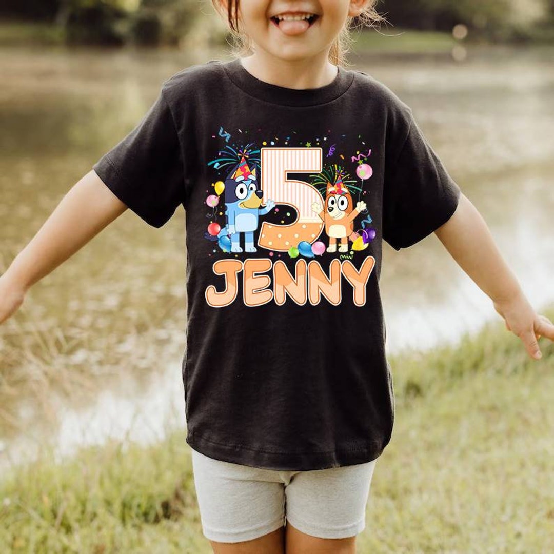 Bluey Birthday Shirt Bluey Bingo Birthday Shirt Custom Bluey Etsy
