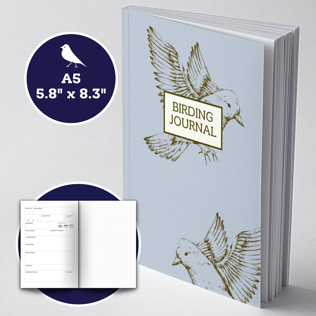 Birding Rack Card Birding Journal: A5 Birdwatching Logbook With Checklist - Etsy UK