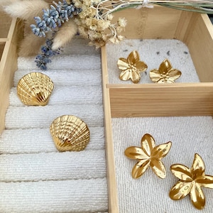 Boucle d'oreille en acier inoxydable pour femmes - Cartilage - fleurs - couronne - Helix