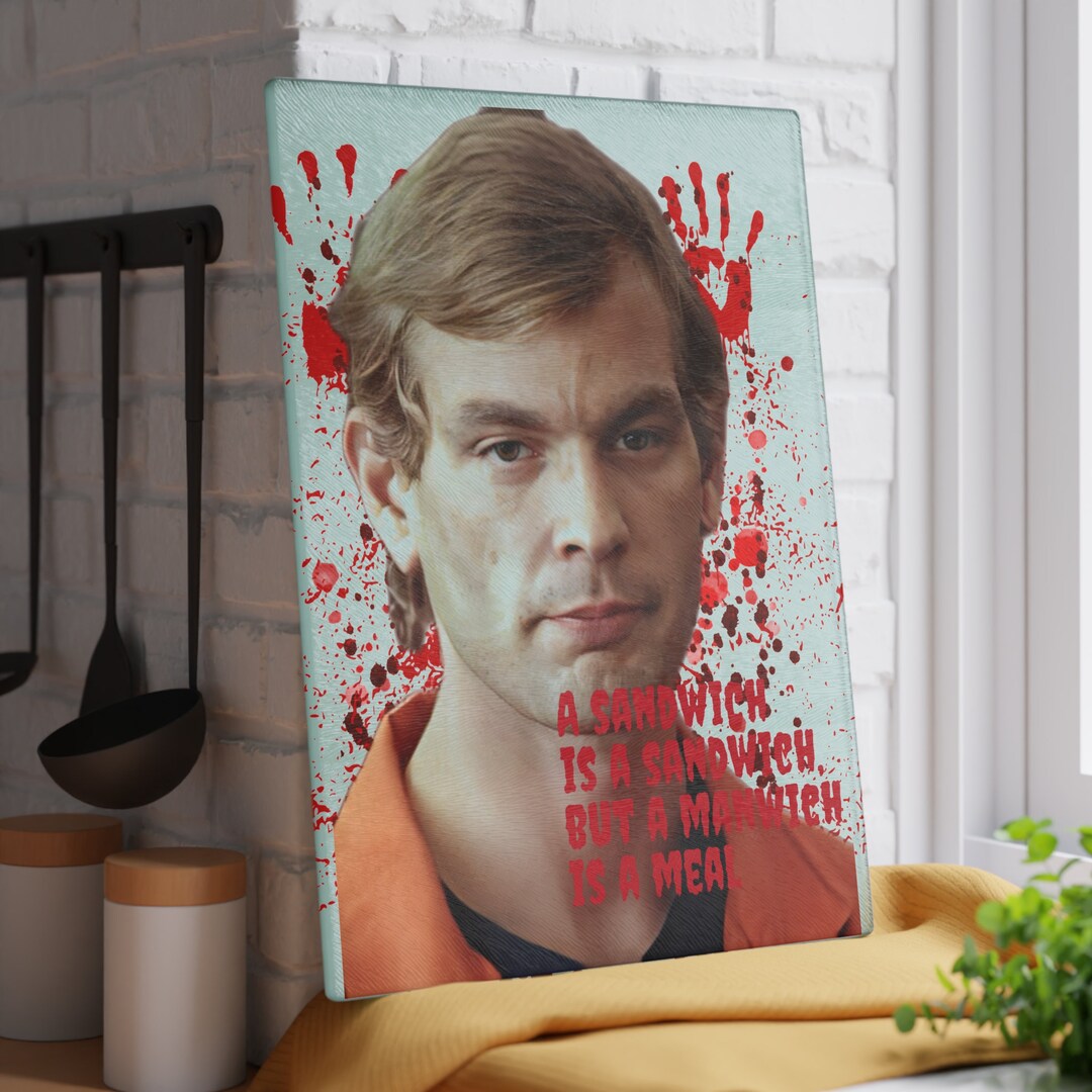 Glass Cutting Board Jeffrey Dahmer Etsy