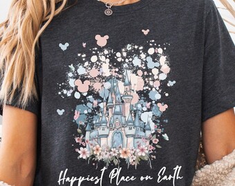 The Happiest Place One Earth Shirt, Magical Castle Shirt, Disney Family Trip Shirt, Disneyland Vacation Tee, Disneyland Castle Shirt