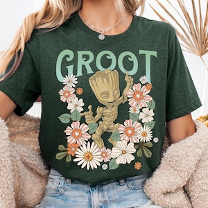 Disney Groot Flower Garden Shirt, Baby Groot Shirt, Disneyland Family Vacation Shirt, Guardians of the Galaxy Shirt, I Am Groot Shirt