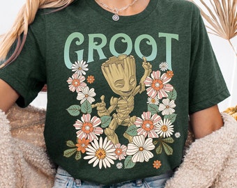 Disney Groot Flower Garden Shirt, Baby Groot Shirt, Disneyland Family Vacation Shirt, Guardians of the Galaxy Shirt, I Am Groot Shirt