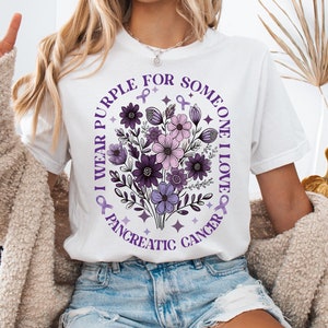 In November I Wear Purple for Pancreatic Cancer Awareness Shirt, Pancreatic Cancer Awareness Shirt, Pancreatic Cancer Support Shirt