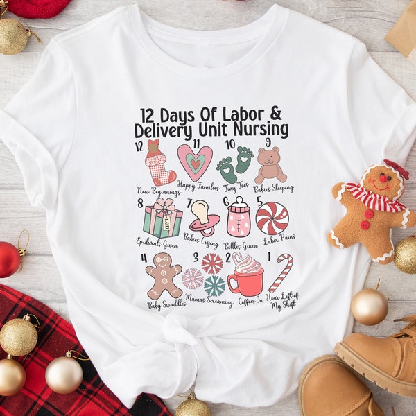 L&D Nurse Christmas Shirt,  Labor and Delivery Nurse Tee