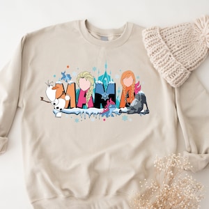 Disney Frozen Mama Sweatshirt, Princess Mom Shirt, Snowman Olaf Mom Shirt, Disneyland Elsa and Anna Mama Shirt, Mother's Day Shirt