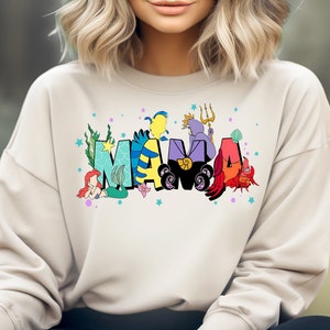 Disney Mermaid Mama Sweatshirt, Princess Mom Shirt, The Little Mermaid Mom Shirt, Disneyland Mermom Shirt, Mother's Day Shirt