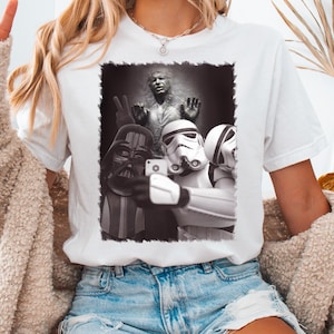 Storm Trooper Shirt, Darth Vader Selfie Sweatshirt, Han Solo Frozen in Carbonite T-shirt, Darth Vader Selfie Shirt, Galaxy&#39;s Edge Shirt