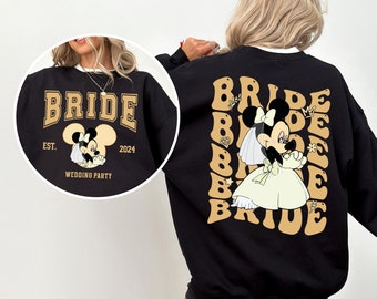 Bride Party Shirt, Minnie Mouse Wedding Party T-shirt, Bride To Be Disney Shirt, Disneyland Honeymoon Hoodie, Disney Marriage Tee