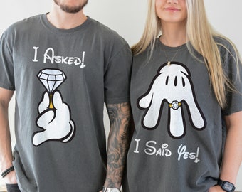 Ich sagte Ja Shirt, ich fragte T-Shirt, Mickey und Minnie Paar Shirts