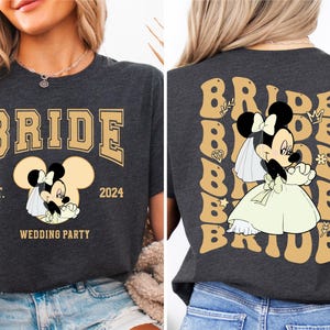 Camiseta de Mickey Mouse para novios, camiseta de vacaciones de boda en Disneyland, camiseta de viaje de novia, camiseta de Mickey para novios, camiseta de Minnie para novias, luna de miel en Disney