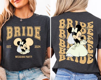 Bride Groom Mickey Mouse Shirt, Disneyland Wedding Vacation T-shirt, Bride Trip Shirt, Mickey Groom Shirt, Minnie Bride, Disney Honeymoon