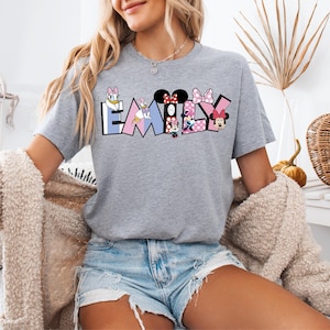 Disney Custom Name Shirt, Mickey and Friends Family Matching Shirt, Personalized Disney Mickey Mouse Shirt, Matching Disney Trip Shirt