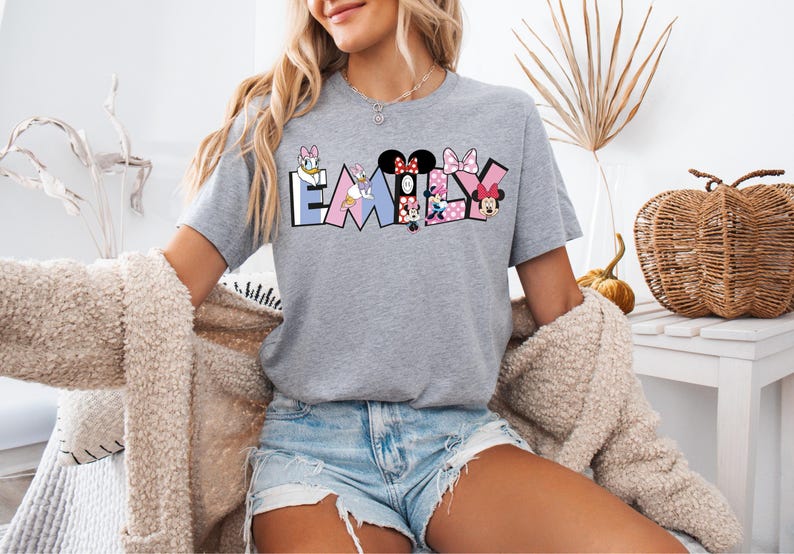 Disney Custom Name Shirt, Mickey and Friends Family Matching Shirt, Personalized Disney Mickey Mouse Shirt, Matching Disney Trip Shirt
