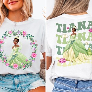 Camiseta de la Princesa Tiana de Disney, Camiseta de viaje a Disneyland de la Princesa Tiana, Camiseta de la Princesa Tiana y el Sapo, Camiseta de viaje para chicas Disney, Camiseta de viaje de la Princesa Tiana imagen 3