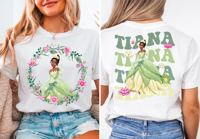 Camiseta de la Princesa Tiana de Disney, Camiseta de viaje a Disneyland de la Princesa Tiana, Camiseta de la Princesa Tiana y el Sapo, Camiseta de viaje para chicas Disney, Camiseta de viaje de la Princesa Tiana imagen 3