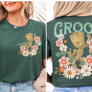 Disney Groot Flower Garden Shirt, Galaxy Wars Baby Groot Shirt, Family Vacation Shirt, Girls Trip Shirt, Guardians of the Galaxy Shirt