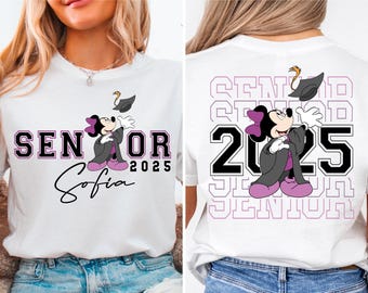 Custom Disney Minnie Senior 2025 Shirt, Minnie Mouse Graduation 2025 Shirt, School Graduation T-shirt, Class Of 2025 Graduation Sweatshirt