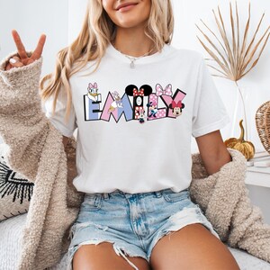 Disney Custom Name Shirt, Mickey and Friends Family Matching Shirt, Personalized Disney Mickey Mouse Shirt, Matching Disney Trip Shirt