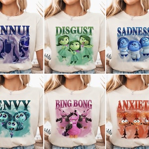 Disney Inside Out 2 Feelings Shirt, Inside Out Squad Trip Shirt, Anxiety Sadness Disgust Ennui Anger Joy Quotes Tee, Disney Family 2025 Tee