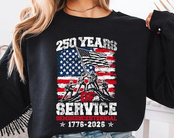 Sweater 250 jaar dienst, sweater Semiquincentennial 1776-2026, hoodie 250e verjaardag VS, Amerikaans shirt Happy 250e verjaardag