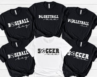 Aangepaste sport moeder T-shirts, honkbal voetbal basketbal familie shirts, sportseizoen shirt, wedstrijddag T-shirt, touchdown seizoen shirt