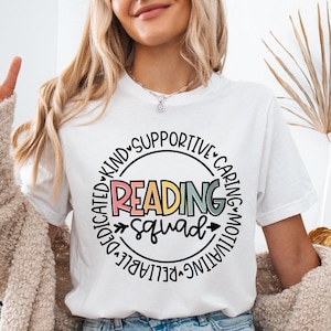 Reading Squad Shirt, Teacher Tee, Book Club Shirt, Librarian Hoodie, Reading Team Tee, Student Shirt, Book Worm Shirt, Reader Shirt, School