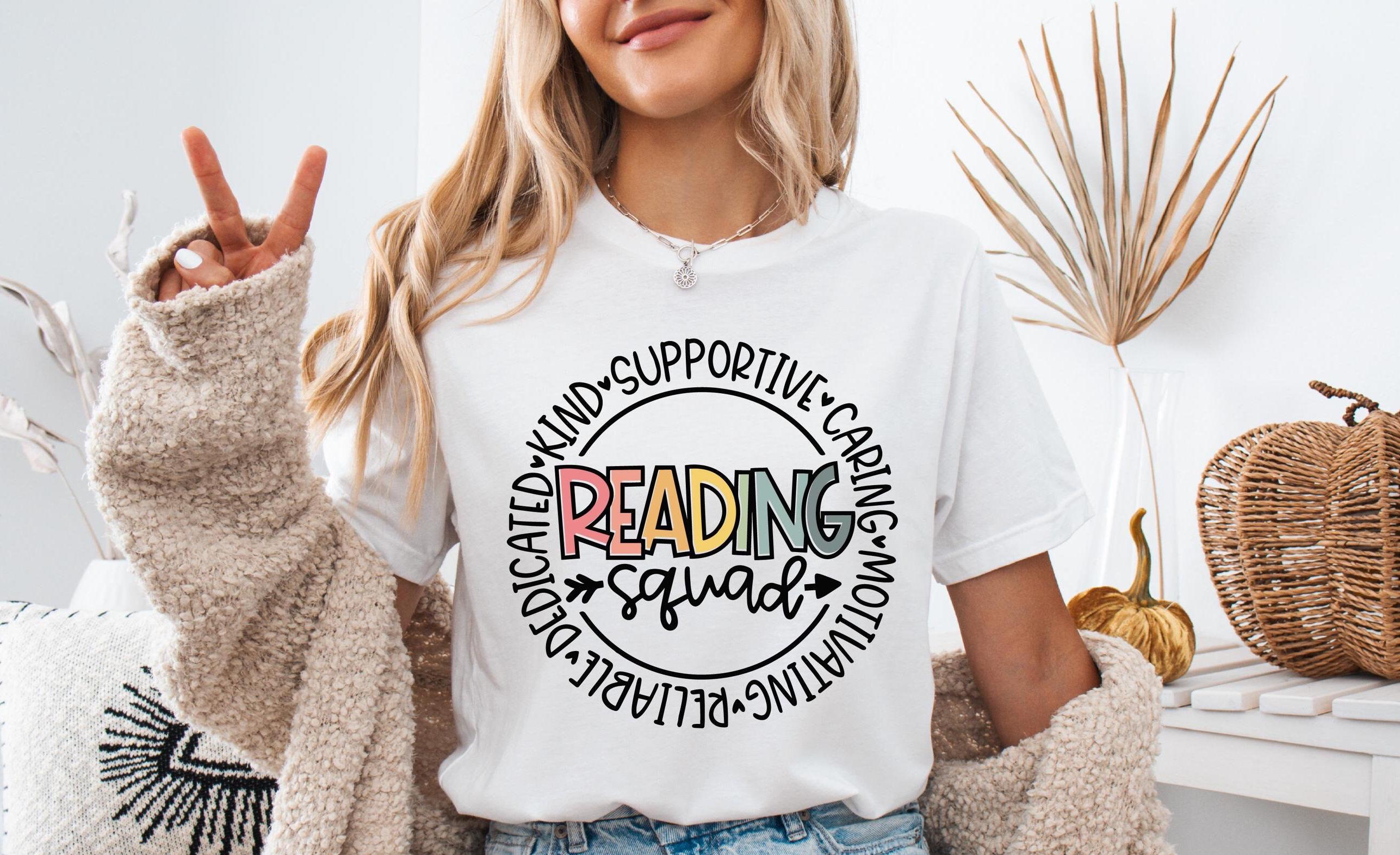 Reading Squad Shirt, Teacher Tee, Book Club Shirt, Librarian Hoodie, Reading Team Tee, Student Shirt, Book Worm Shirt, Reader Shirt, School