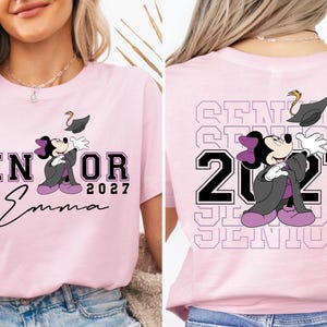 Magical Mouse Senior 2027 Shirt, Cute Mouse Graduation T-Shirt, School Graduation Family Trip Tee