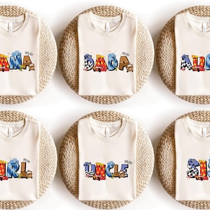 Koszulka „Mama Dada” z motywem Lightning McQueen, koszulka „Mama Dada” z motywem Cars, koszulka na Dzień Matki, bluza z kapturem z motywem Piston Cup, bluza Disney Cars Land zdjęcie 3