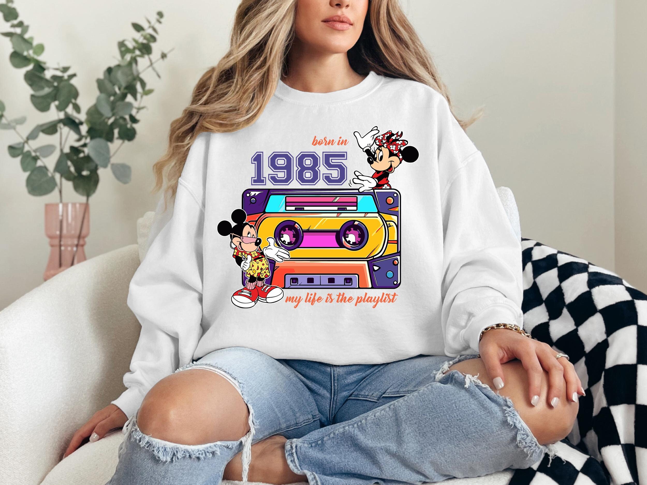 Disney Born In 1985 Sweatshirt, My Life Is The Playlist Shirt, Mickey Minnie T-Shirt, Disney Birthday Trip Tee, 40th Birthday Sweater