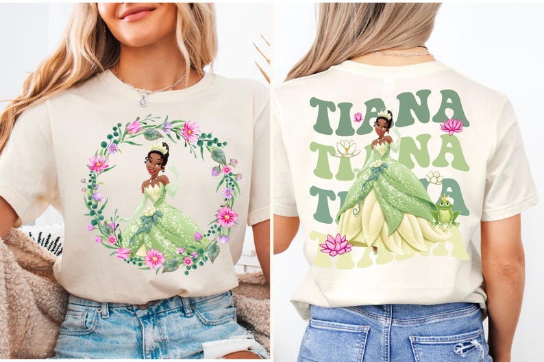 Camiseta de la Princesa Tiana de Disney, Camiseta de viaje a Disneyland de la Princesa Tiana, Camiseta de la Princesa Tiana y el Sapo, Camiseta de viaje para chicas Disney, Camiseta de viaje de la Princesa Tiana imagen 2