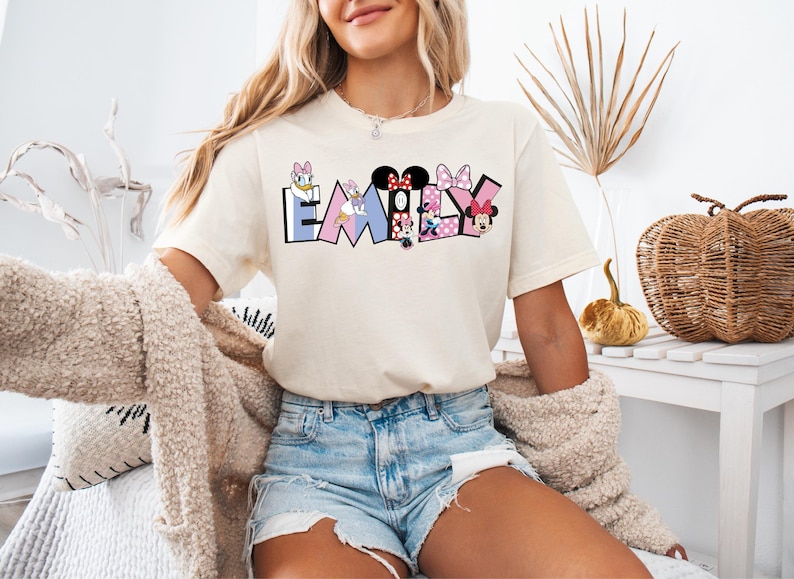 Disney Custom Name Shirt, Mickey and Friends Family Matching Shirt, Personalized Disney Mickey Mouse Shirt, Matching Disney Trip Shirt
