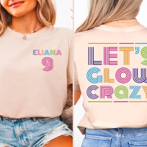 Personalized 9th Birthday Shirt, Custom Nine Shirt, 9th Gift Shirt, 9th Birthday Gift Girls Shirt, Nine Birthday Shirt,  9 Year Old Gift