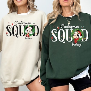 Disney Family Christmas Squad Shirts, 2025 Christmas Squad shirts, Mickey Very Merry Christmas Party, Custom Disney Characters Christmas tee