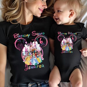 Disney Birthday Princesses Shirt, Disney Birthday Squad Shirt, Princess Birthday Shirt, Disney Castle Birthday Shirt, Disney Birthday Tee