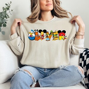 Disney Custom Name Shirt, Mickey and Friends Family Matching Shirt, Personalized Disney Mickey Mouse Shirt, Matching Disney Trip Shirt