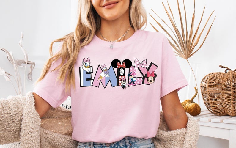 Disney Custom Name Shirt, Mickey and Friends Family Matching Shirt, Personalized Disney Mickey Mouse Shirt, Matching Disney Trip Shirt