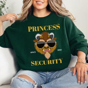 Maglietta di sicurezza Disney Princess, Maglietta di sicurezza La Bella e la Bestia, Maglietta coordinata Disney Girl Dad con la Bestia, Maglietta Disney Marito