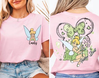 T-shirt fée clochette Disney personnalisé, t-shirt fée Disney, t-shirt princesse, t-shirt fée clochette pays imaginaire, chemise vacances Disneyworld, t-shirt princesse WDW