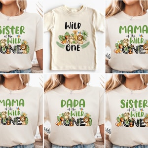 Camiseta de cumpleaños de safari, camiseta de cumpleaños de la familia Wild One, camisetas a juego de la familia Wild One, camiseta de cumpleaños de Wild One para niño, cumpleaños de safari de Wild One
