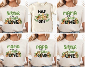 Safari Birthday Shirt, Wild One Family Birthday Shirt, Wild One Family Matching Shirts, Wild One Birthday Boy Tee, Wild One Safari Birthday