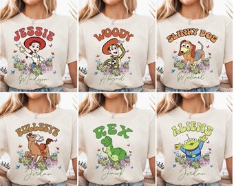 Shirt Disney Pixar Toy Story-personages, Disneyland Family Vacation-T-shirt, Disney Matching Tee, Toy Story-shirt, Disney-trui voor kinderen