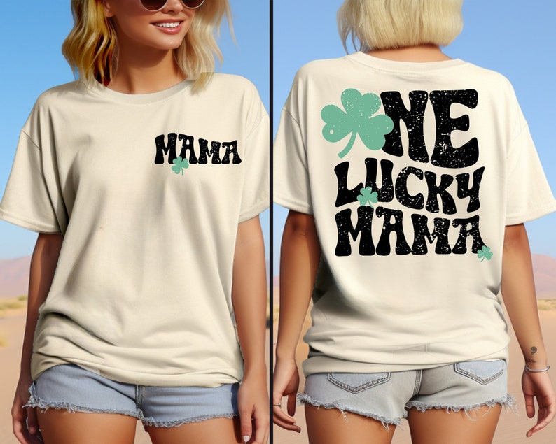 One Lucky Mama Shirt, St Patrick's Day Mama Sweatshirt, Lucky Mom Shirt, Mom Irish Shirt, Mama Clover Shirt, Mom Shamrock Shirt image 4