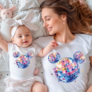 Disney Disco Ball Mickey Ears Shirt, Me and Mickey Vibe Like That Shirt, Vintage Mouse Disco Ball Shirt, Disney Colorful Mickey Ears Shirt