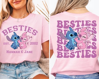 Stitch Angel Besties Sweatshirt, Disney Friends Matching Shirt, Stitch Angel Besties Shirt, Disney Stitch Shirt, Disney Besties Shirt