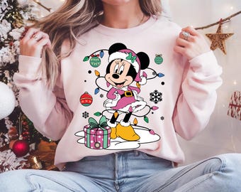 Minnie Christmas Shirt, Disneyland Girls Christmas Party Shirt, Minnie Very Merry Christmas Trip Shirt, Minnie Santa Shirt