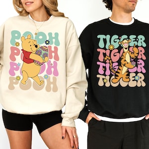 Disney Winnie The Pooh Happy Easter 2025 Tee, Pooh Easter Tee,Cute Bunny Easter Tee,Disneyland Family Matching Tee, Disneyland Trip Tee 2025