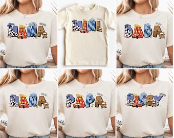 Bliksem McQueen Mama Dada-shirt, Cars Mom Dad-T-shirt, Moederdag T-shirt, Piston Cup-hoodie, Disney Cars Land-sweater